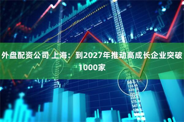外盘配资公司 上海：到2027年推动高成长企业突破1000家