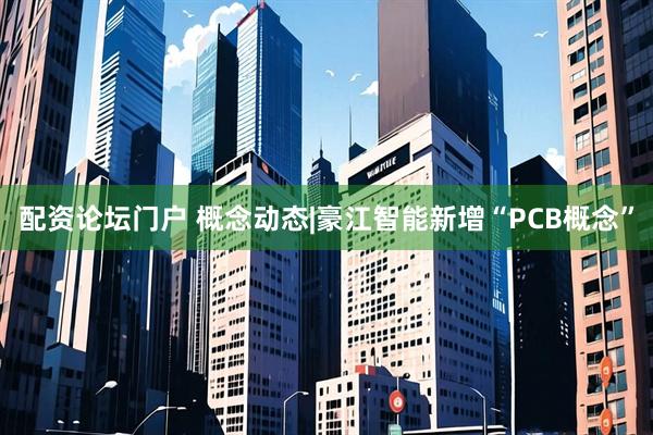 配资论坛门户 概念动态|豪江智能新增“PCB概念”