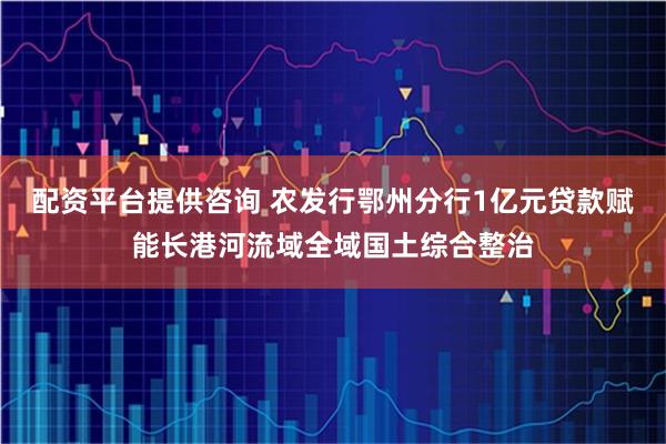 配资平台提供咨询 农发行鄂州分行1亿元贷款赋能长港河流域全域国土综合整治